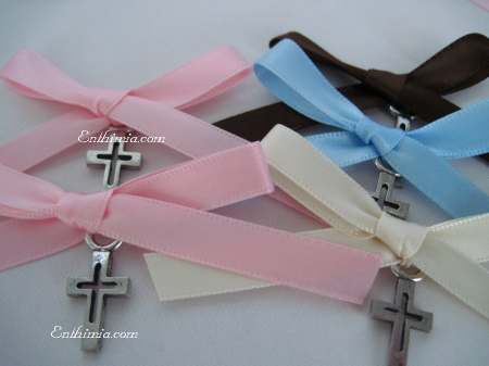 110P.  Baptism Pins with Traditional Cutout Style Cross Pendants